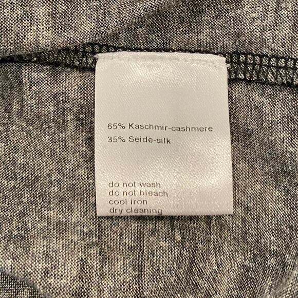 Akris Women's Turtleneck US 10 Cashmere Silk Gray Long Sleeve Luxe Knit Top - Picture 8 of 10